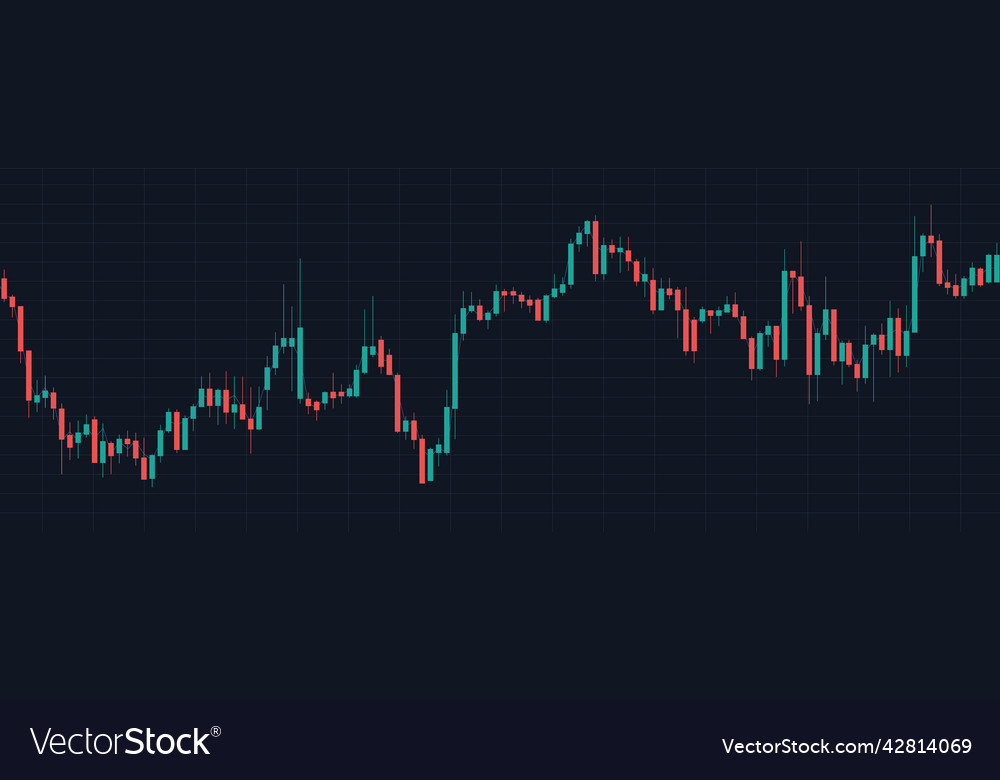 Simple trading candles background stock market Vector Image