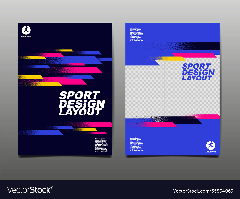 Sport design layout template design vector image Sport design layout template design