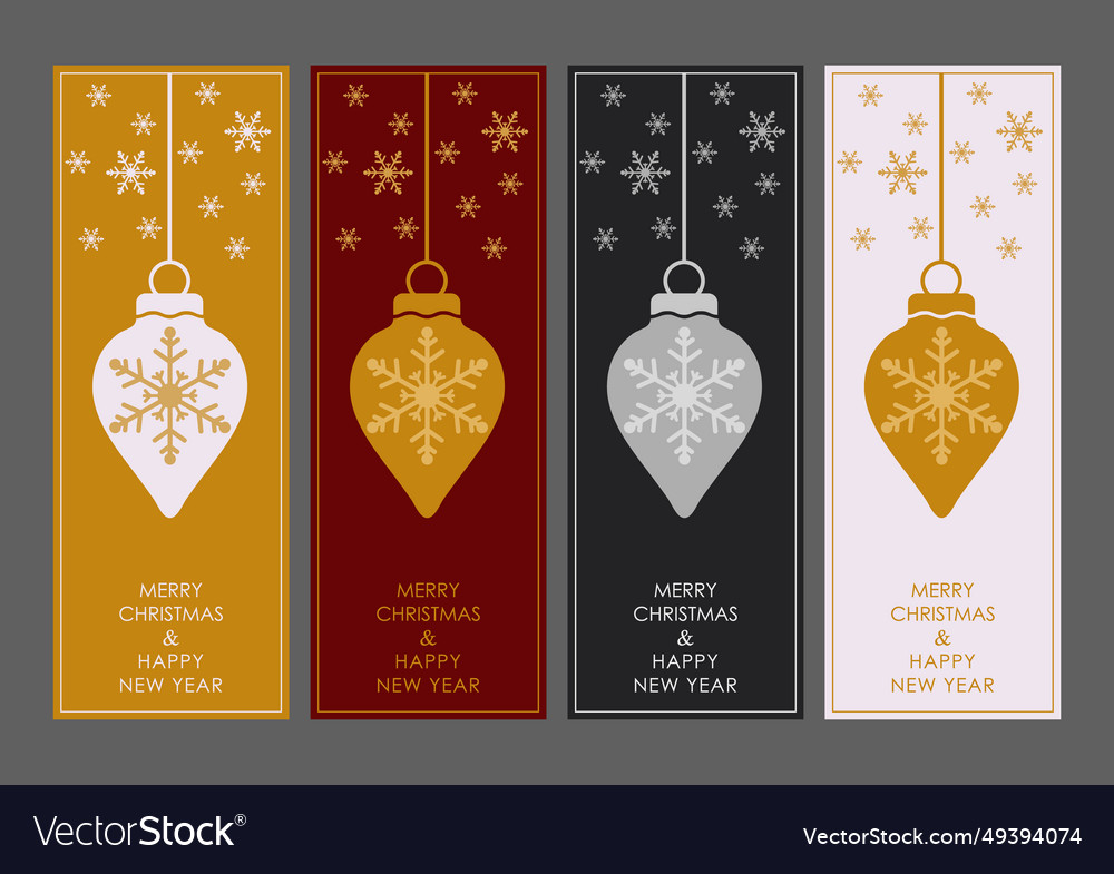 Christmas and new year a set of colorful Vector Image