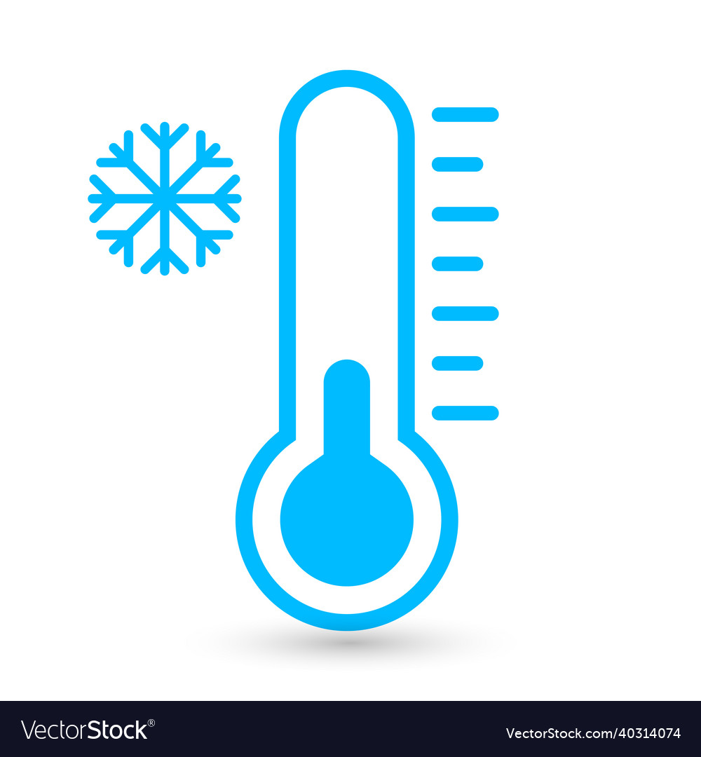 Cold weather thermometer icon Royalty Free Vector Image