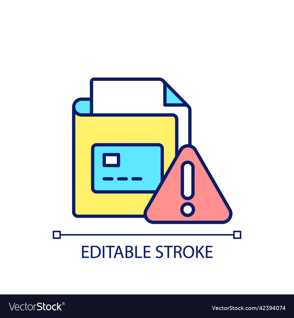 Electronic data issue rgb color icon Royalty Free Vector