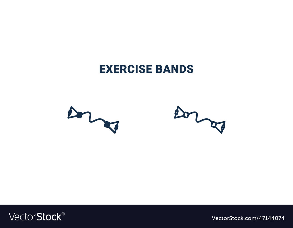 Exercise bands icon outline and filled