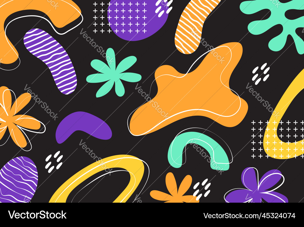 Hand drawn abstract shape background Royalty Free Vector