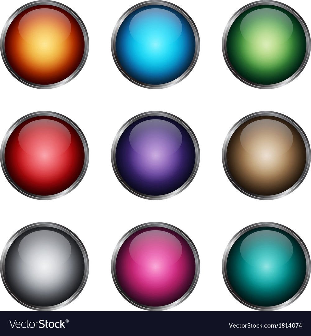 Set glossy buttons Royalty Free Vector Image - VectorStock