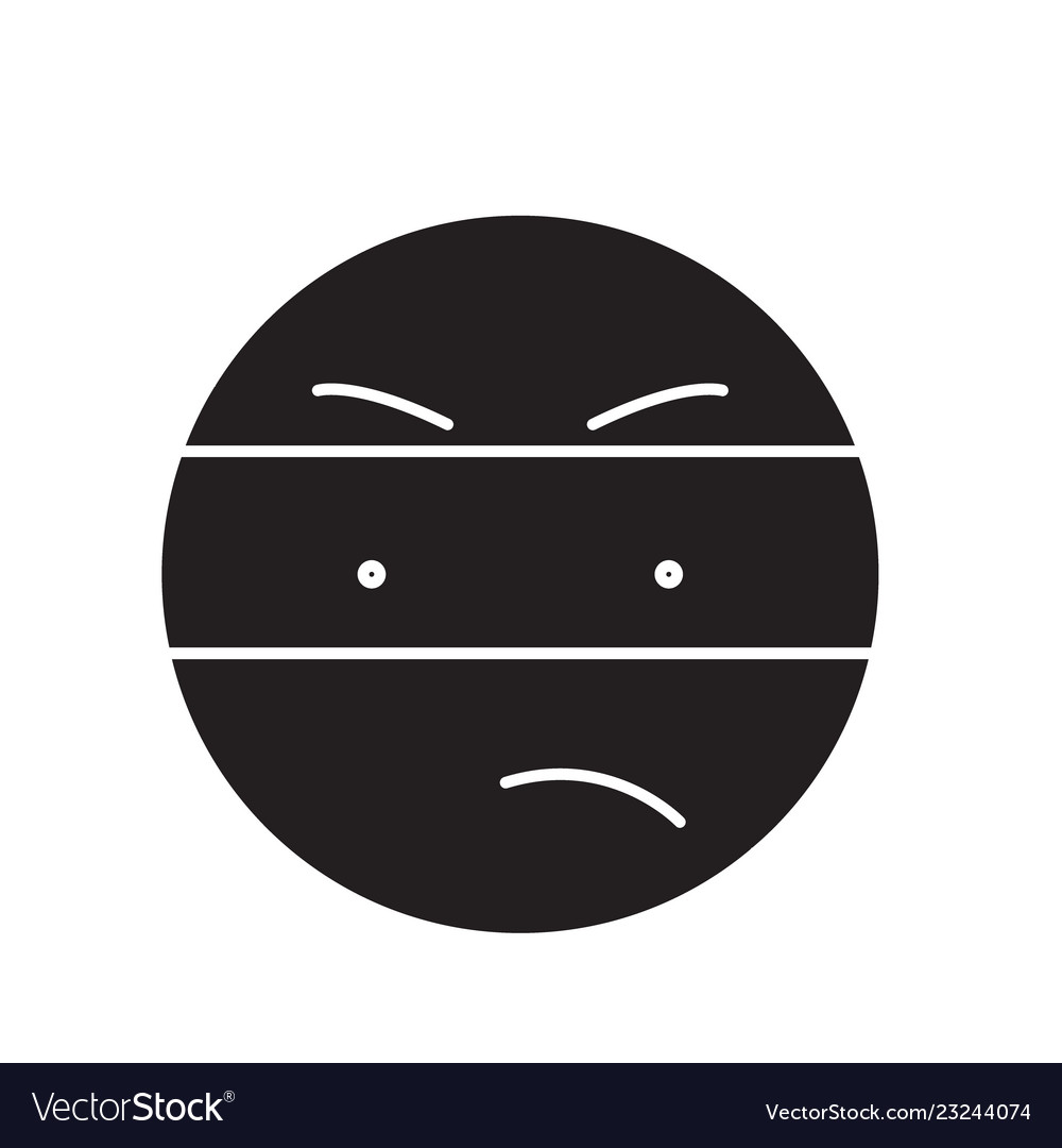 Spy emoji black concept icon Royalty Free Vector Image