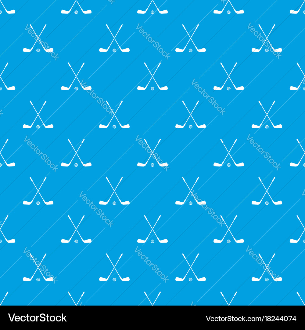 Two crossed golf clubs and ball pattern seamless Vector Image
