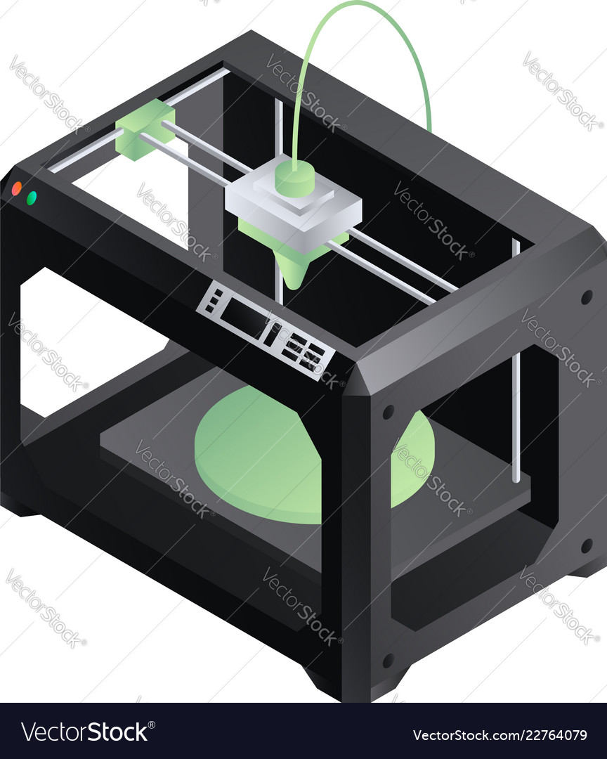 Download 3d printer icon isometric style Royalty Free Vector Image