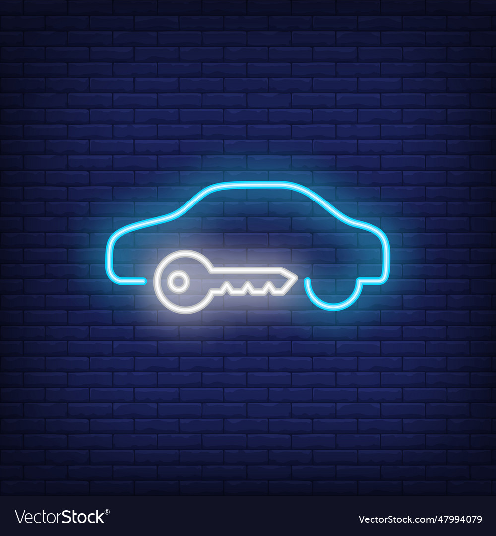 Auto neon sign Royalty Free Vector Image VectorStock