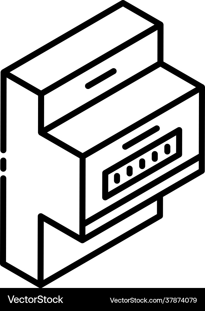 Electric meter Royalty Free Vector Image - VectorStock