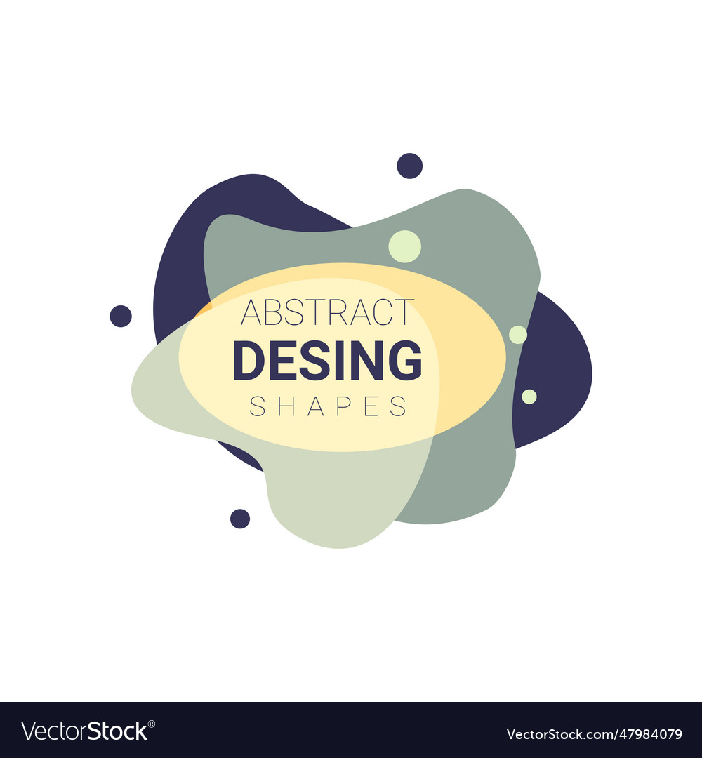Gray abstract design shapes with rounds Royalty Free Vector