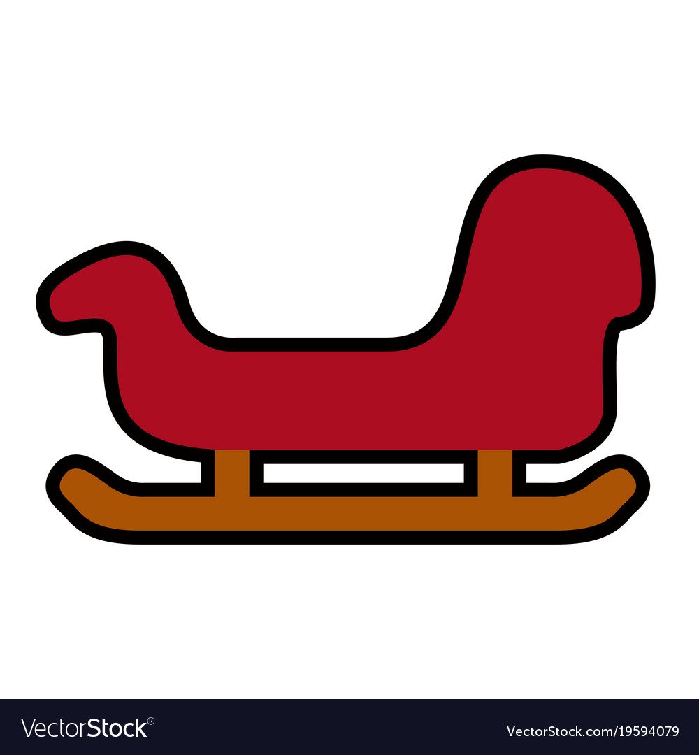 Isolated christmas sledge