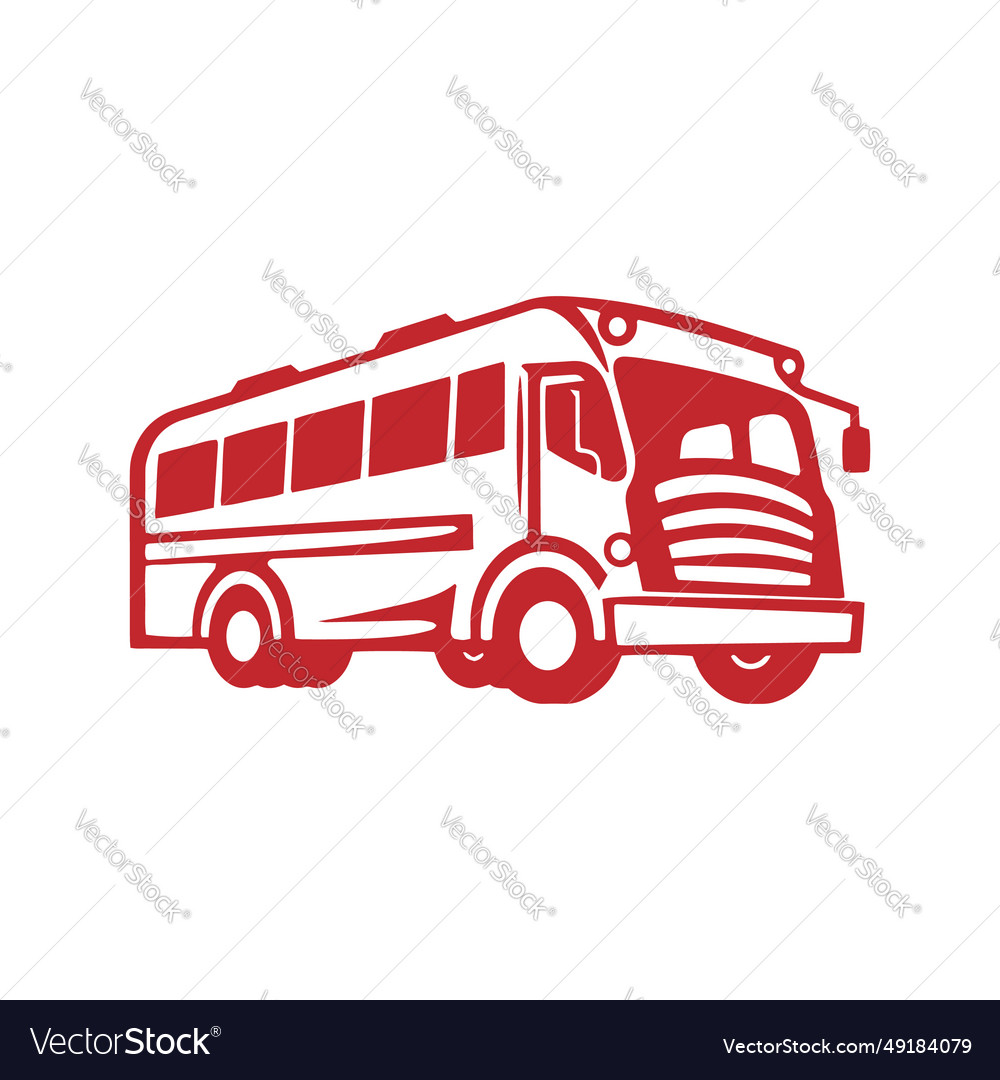 Logo der Bus-Ikone Schule isolierten Transport