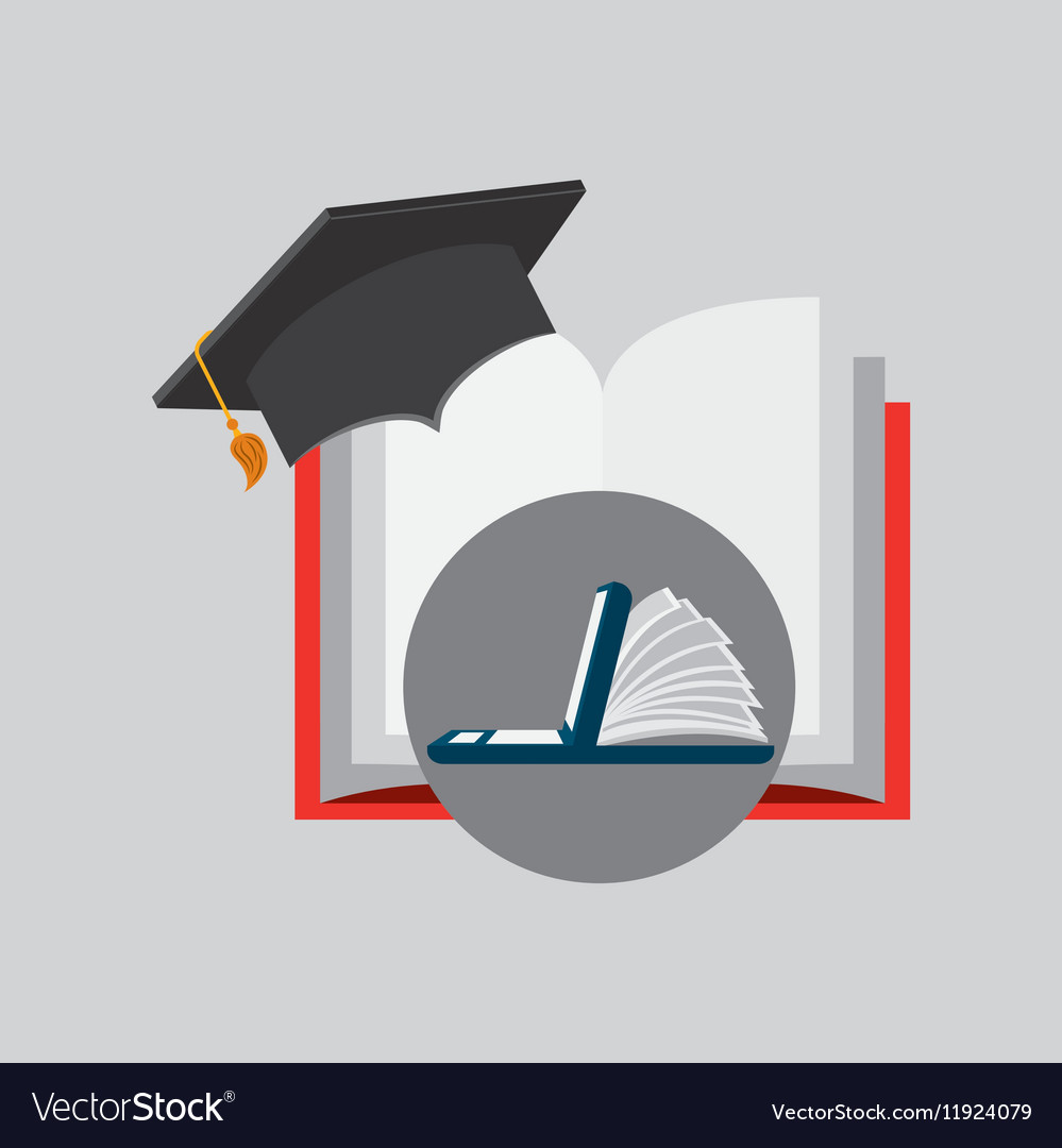 Online learning open book cap graduation education