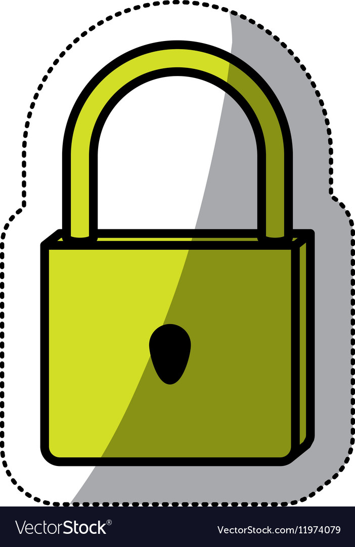 Padlock of security system design Royalty Free Vector Image