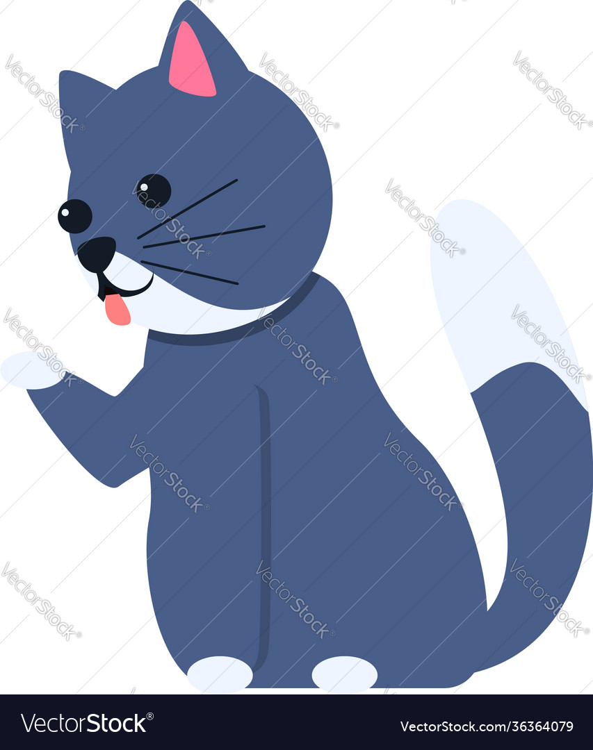 Playful cat icon, isometric style (2366166)