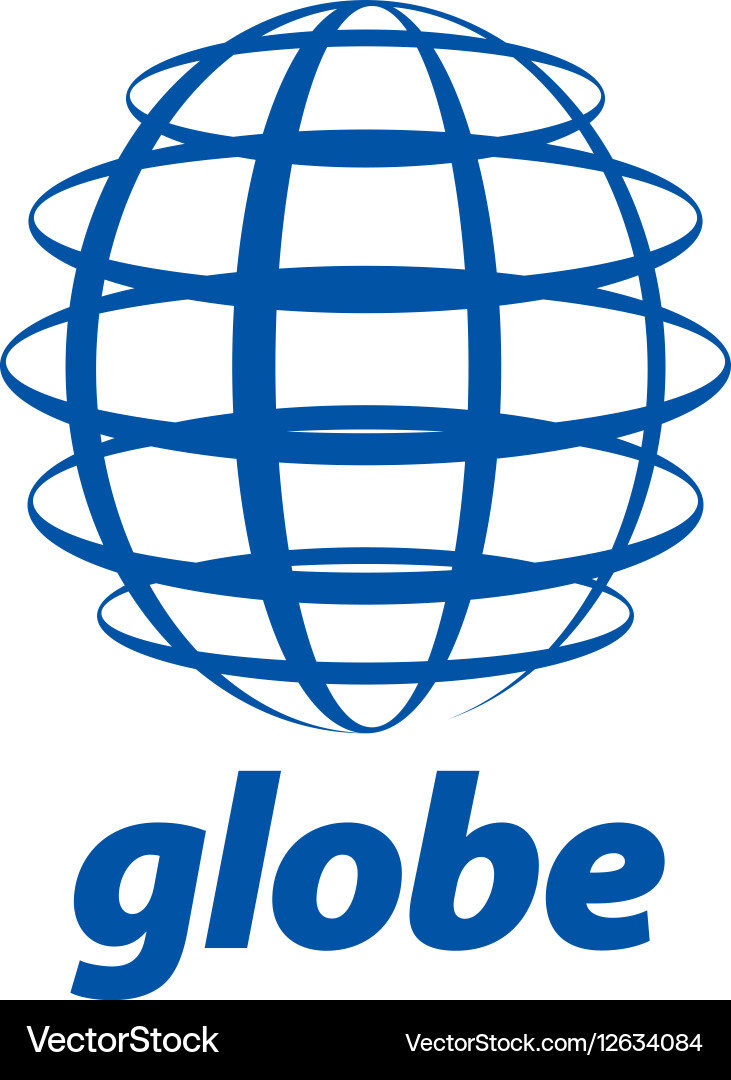 Abstract logo globe Royalty Free Vector Image - VectorStock