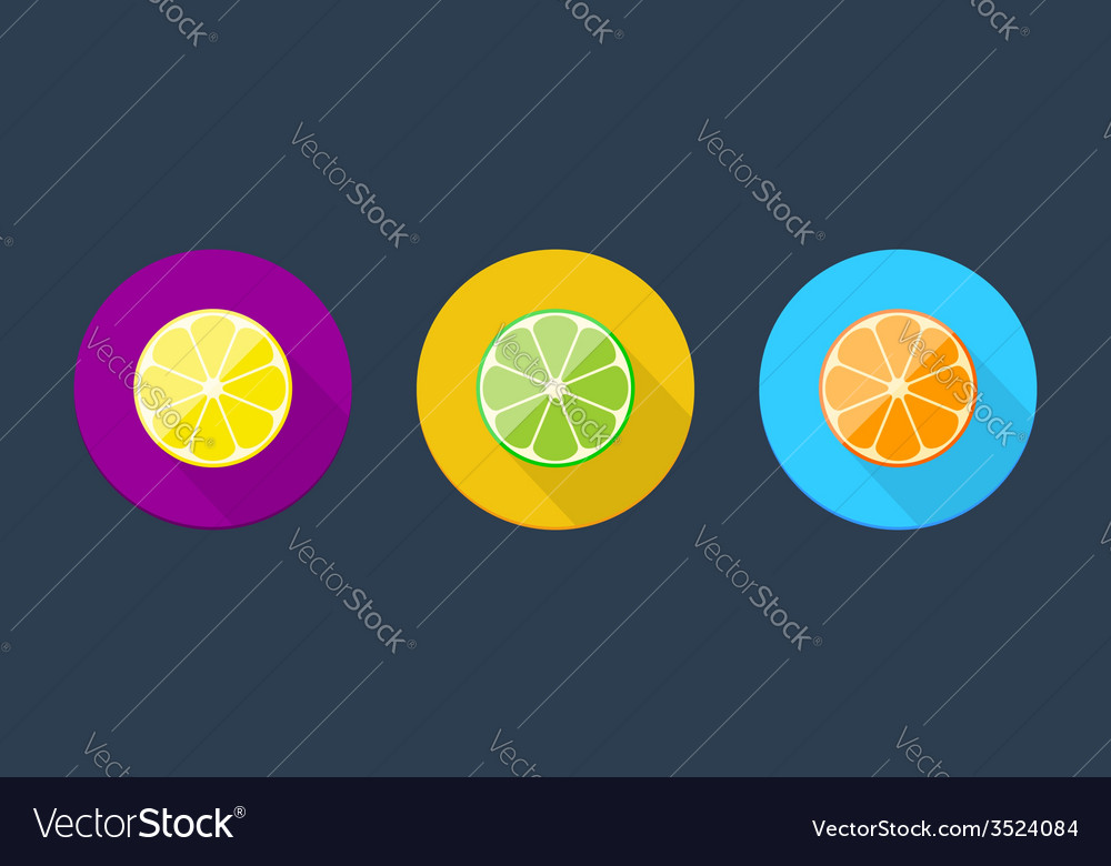 Citrus icon collection