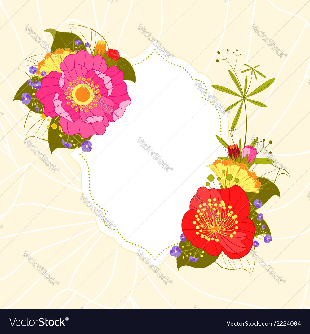 Colorful flower garden party invitation