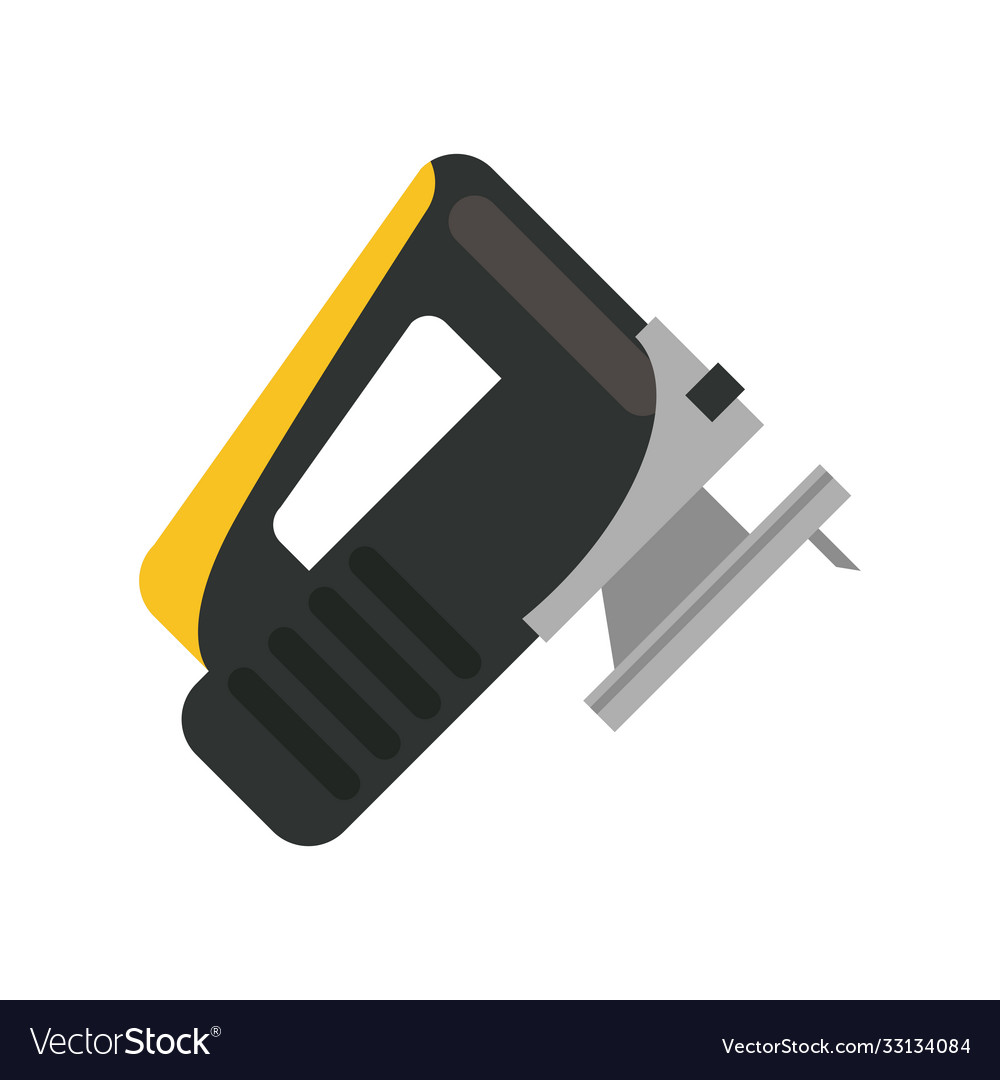 Electric hacksaw tool flat style icon