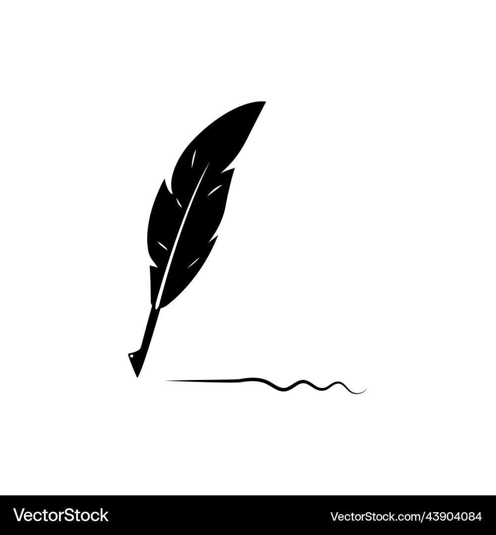 Feather pen Royalty Free Vector Image - VectorStock