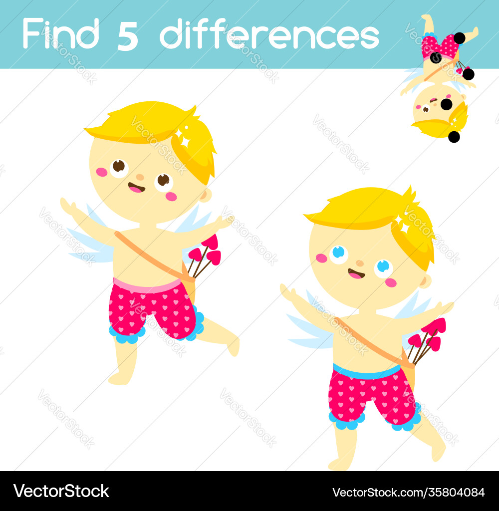 Find differences educational children game Vector Image