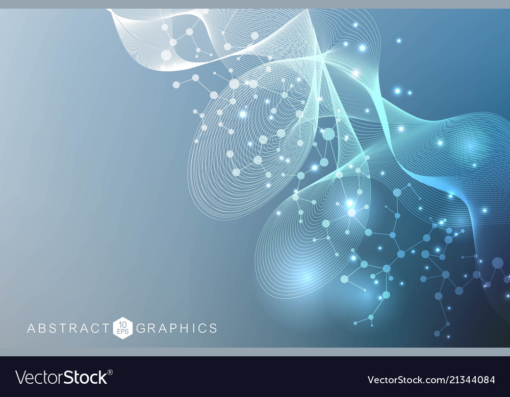 Geometric abstract background with connected line