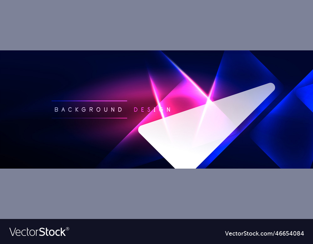 Neon lights hacking geometric background virtual Vector Image