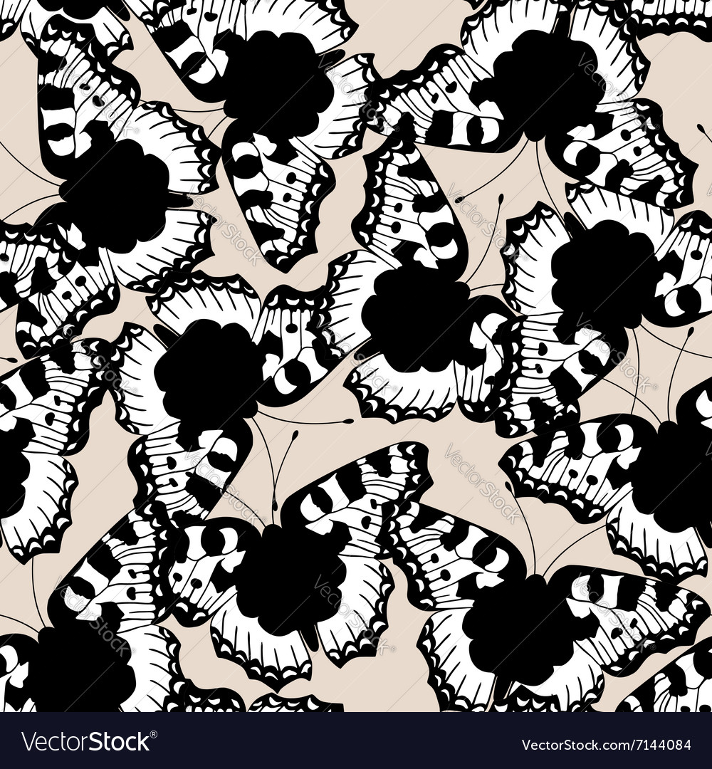 Seamless pattern made from butterflies