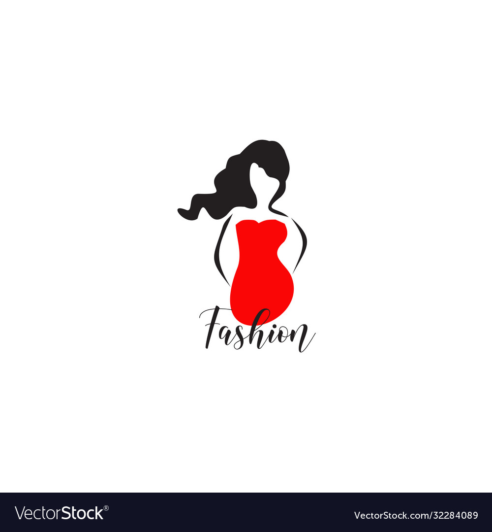 Girl model fashion logo design