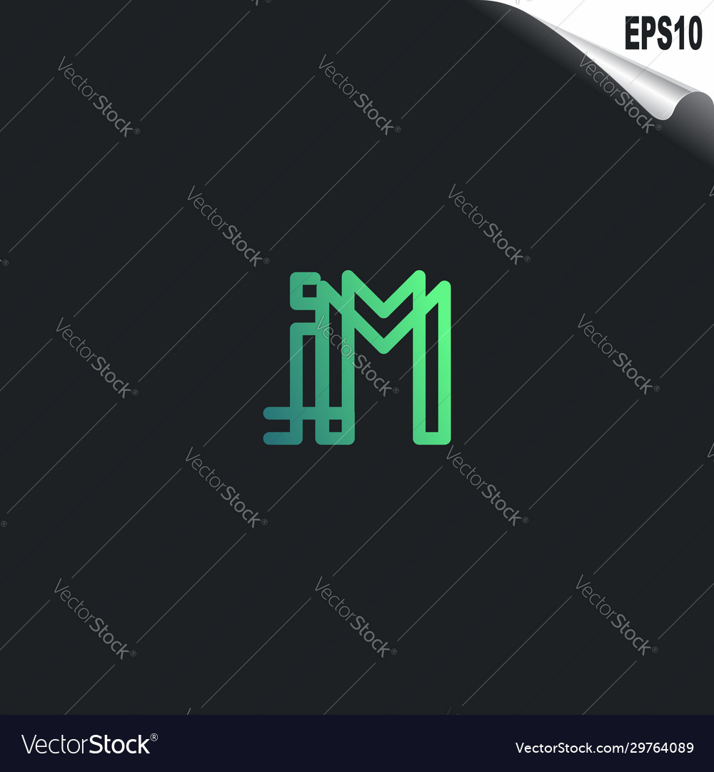 Initial im logo monogram design template simple Vector Image