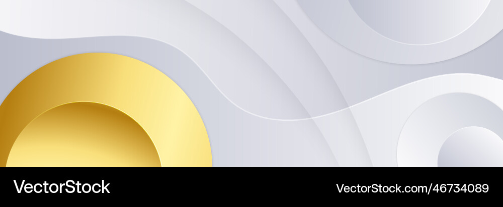 Modern minimal and clean white gold background Vector Image