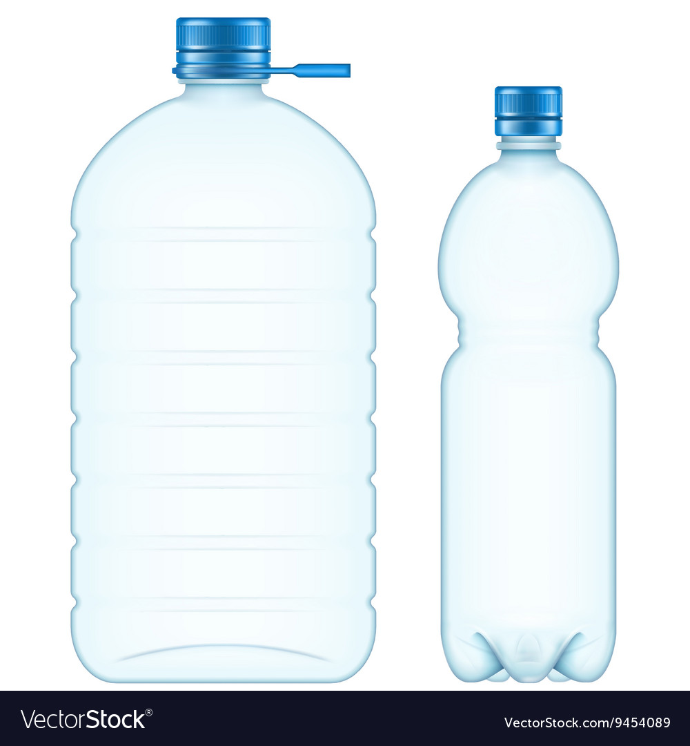 Plastic bottles EPS 10 Royalty Free Vector Image