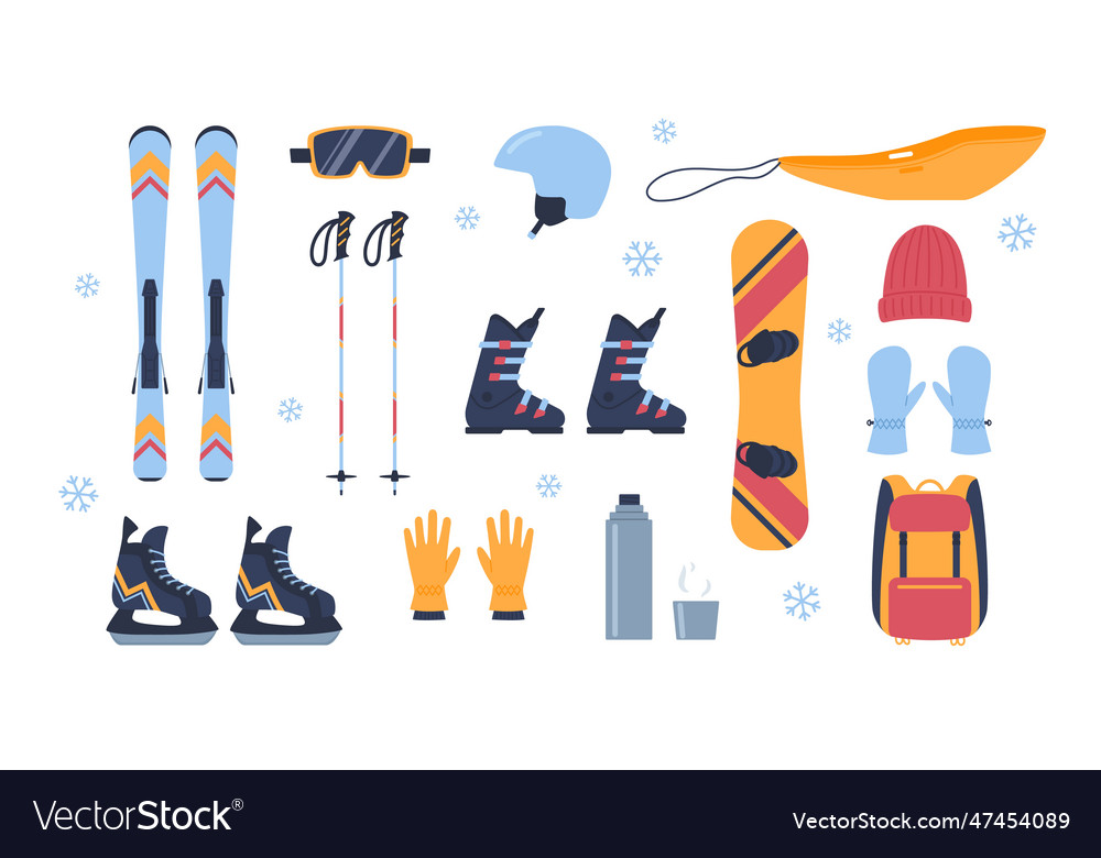 Set of winter sports equipment for active resting