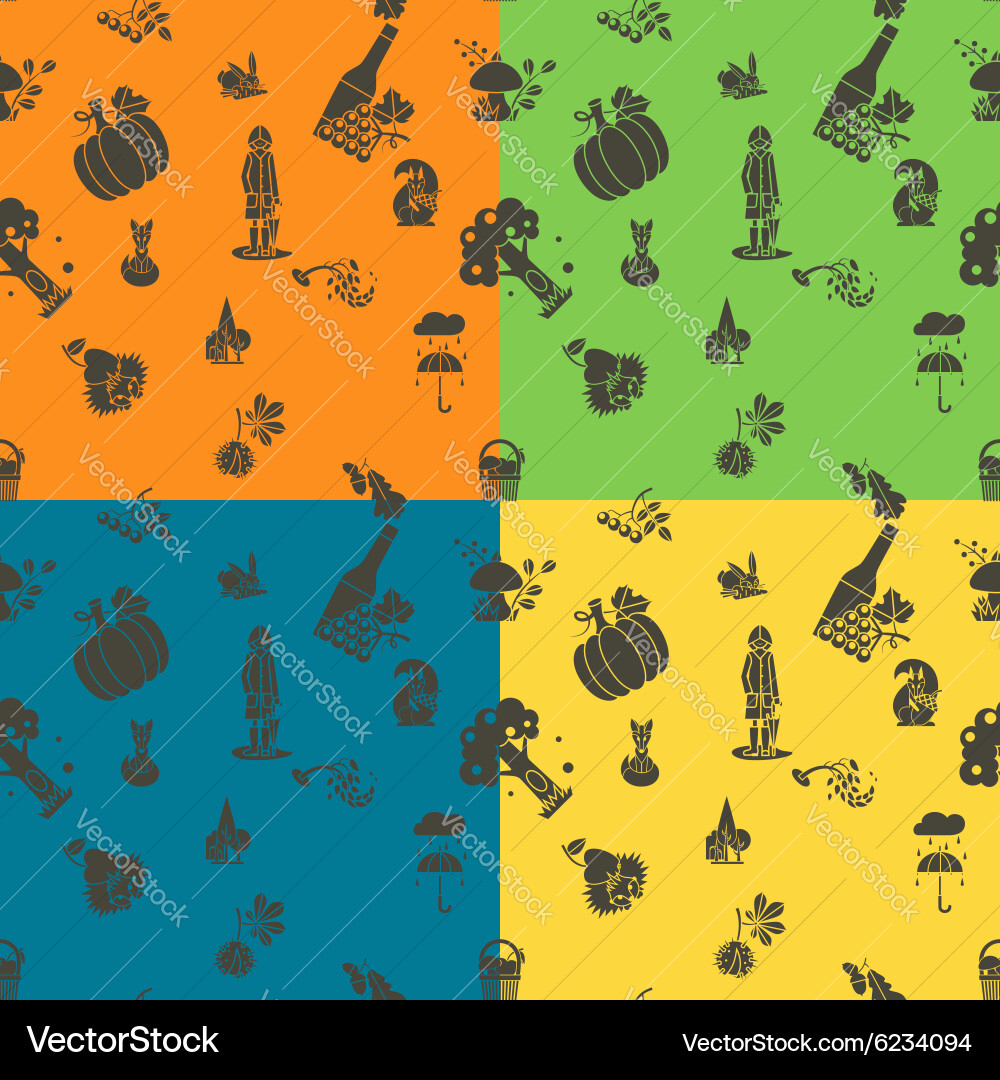 Autumn seamless pattern Royalty Free Vector Image