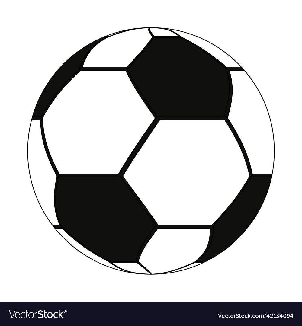 Isolated soccer ball with pentagons icon Vector Image