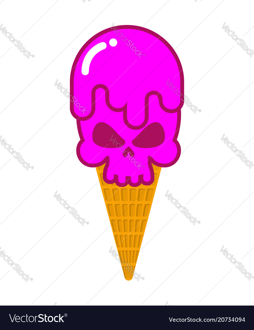 Skull ice cream skeleton head sweetness dangerous