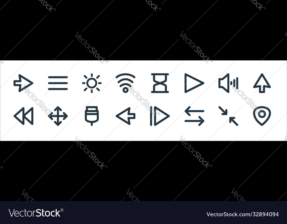 Benutzeroberfläche Linie Icons lineare eingestellte Qualität