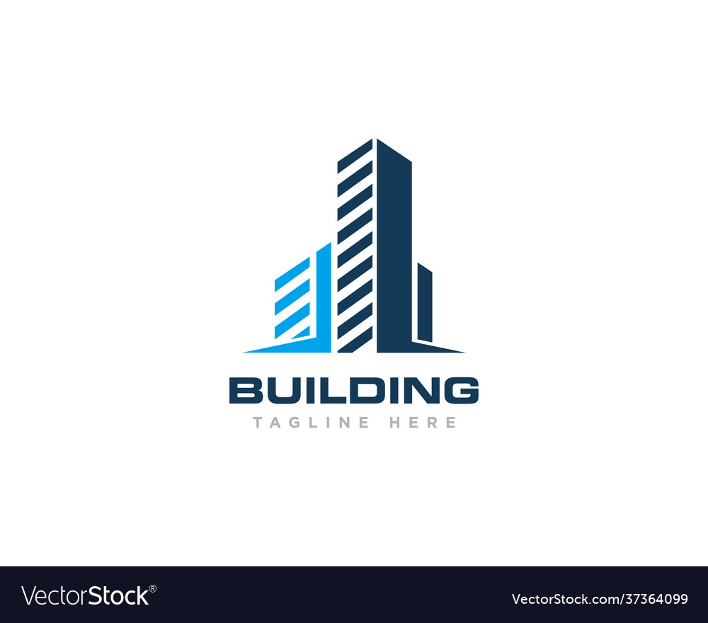 Building construction logo design Royalty Free Vector Image