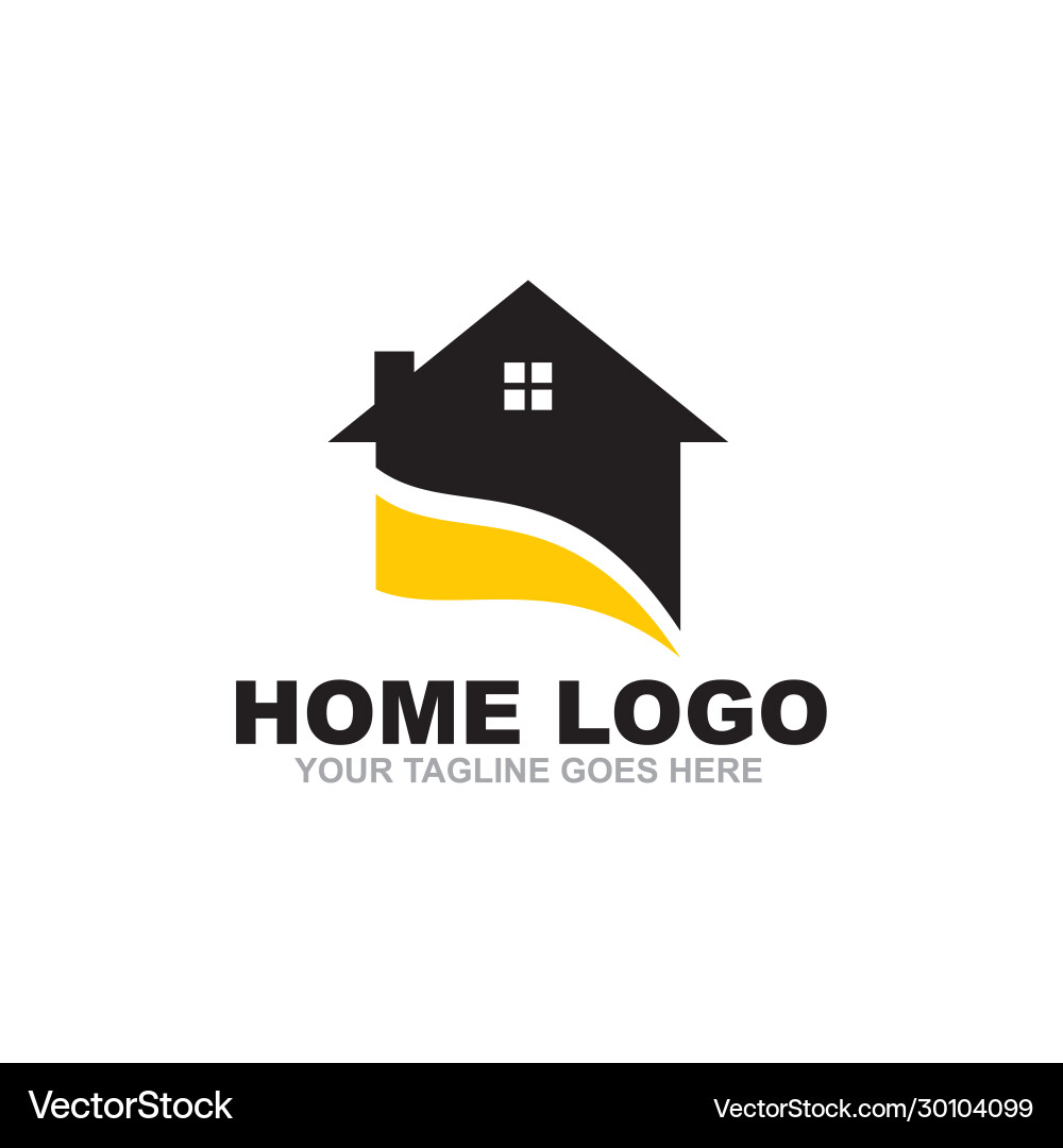 Home logo design template Royalty Free Vector Image