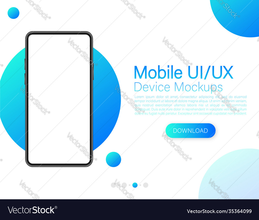 Icon with mobile ui and ux design on red Vector Image