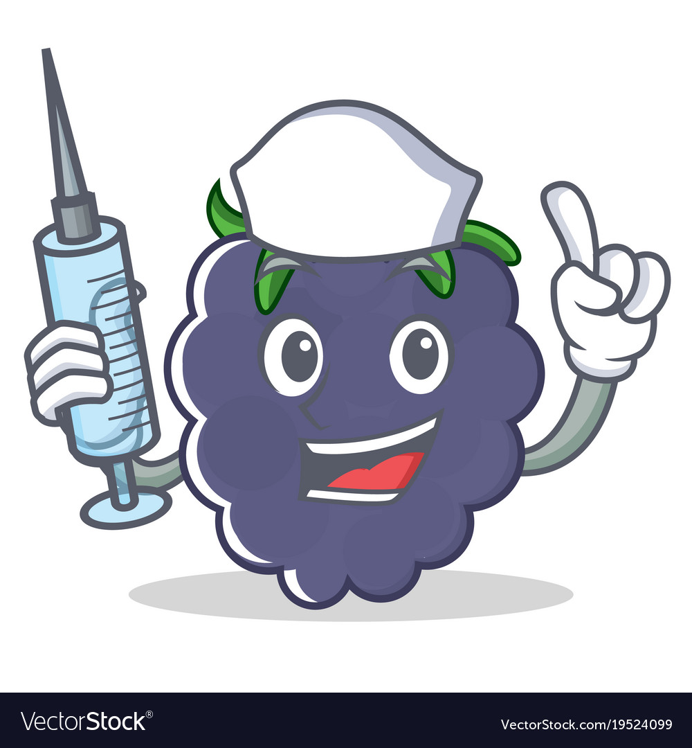 Nurse blackberry character cartoon style