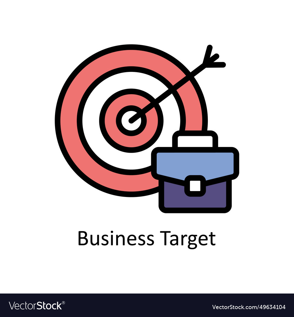 Business target filled outline icon design