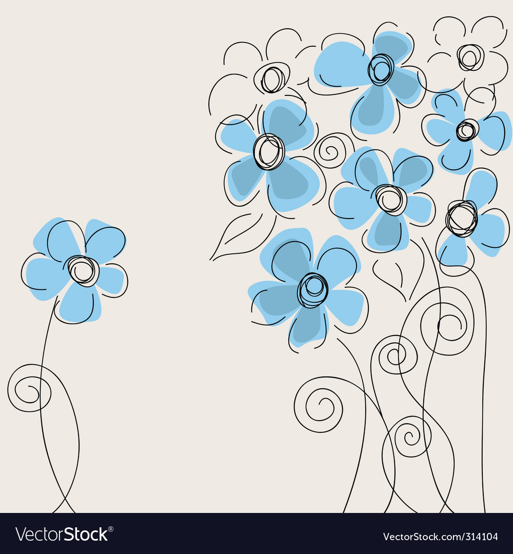 Download Cute flowers Royalty Free Vector Image - VectorStock