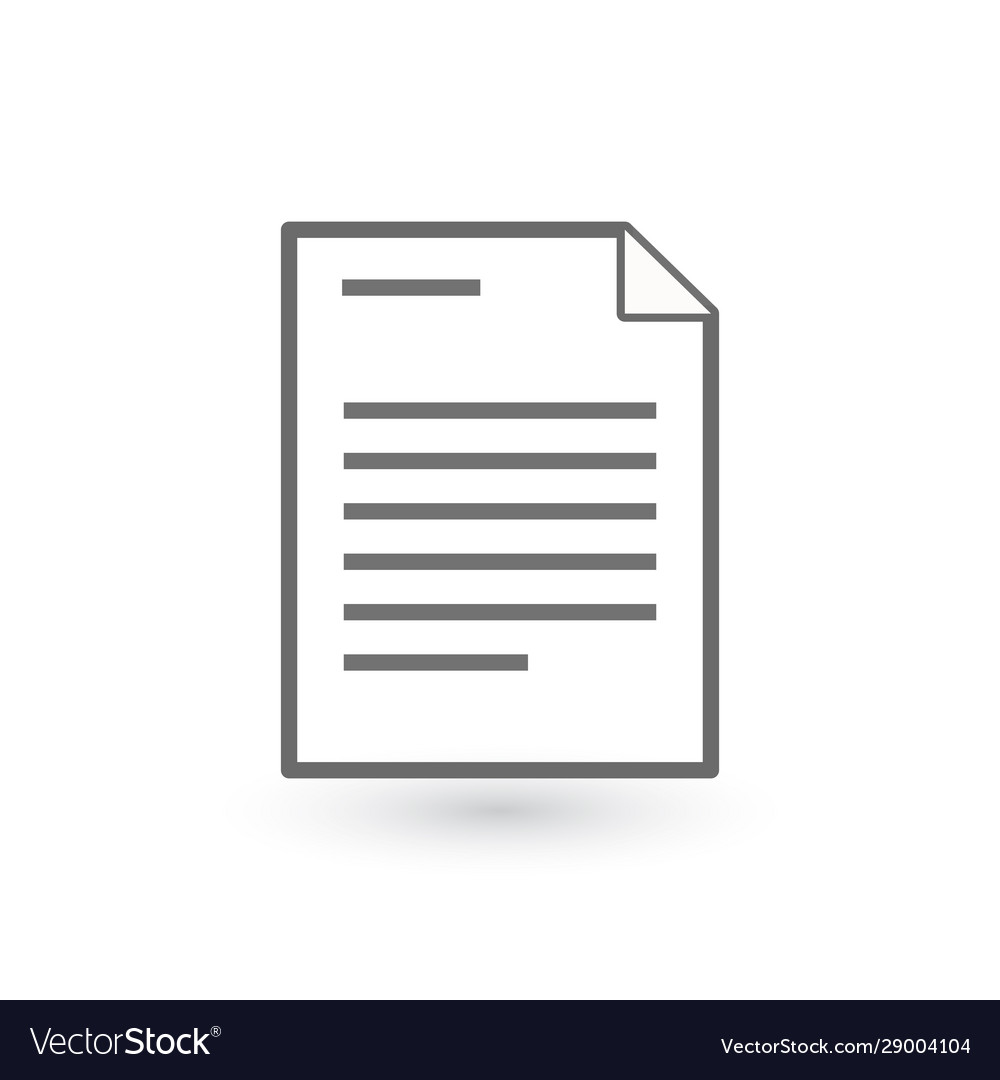 Document icon isolated on white background