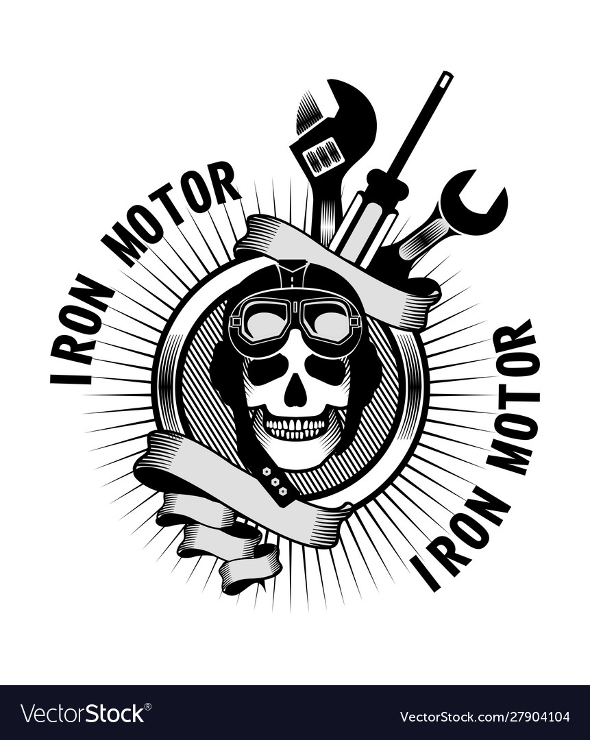 Skull in helmet Royalty Free Vector Image - VectorStock