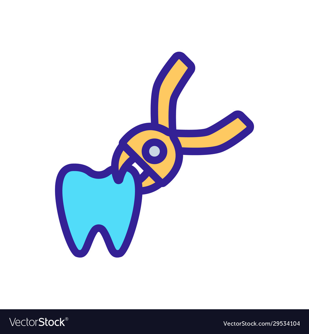 Toothache icon isolated contour symbol