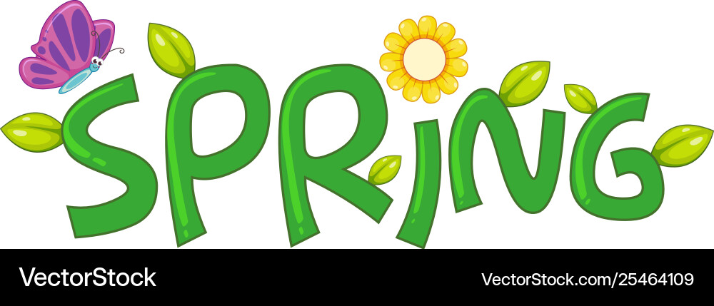 Spring Letters Vector A spring text letter Royalty Free Vector Image