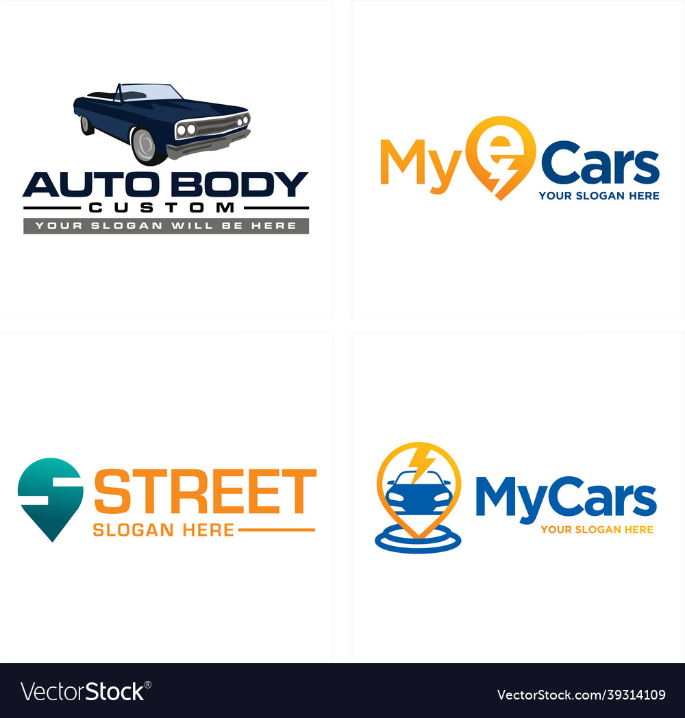 Automotive car body repair custom logo design