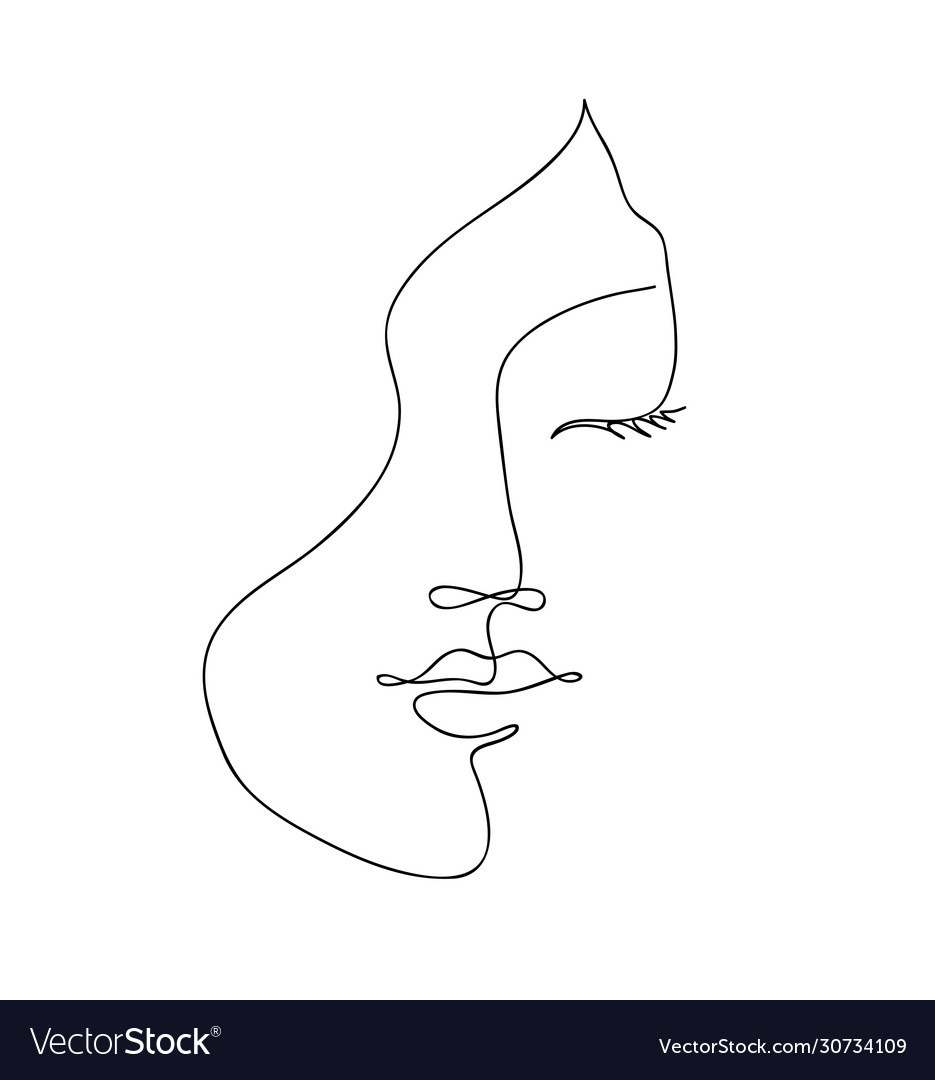 Beautyfull Girl Face Attractive Young Royalty Free Vector