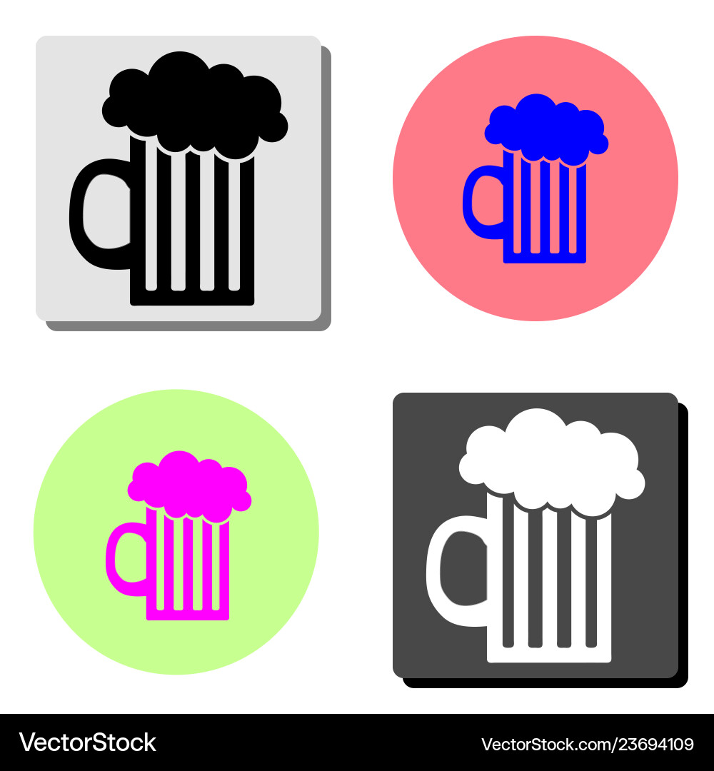 Beer flat icon Royalty Free Vector Image - VectorStock
